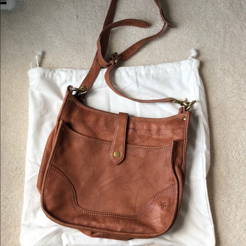 Brown Frye crossbody purse